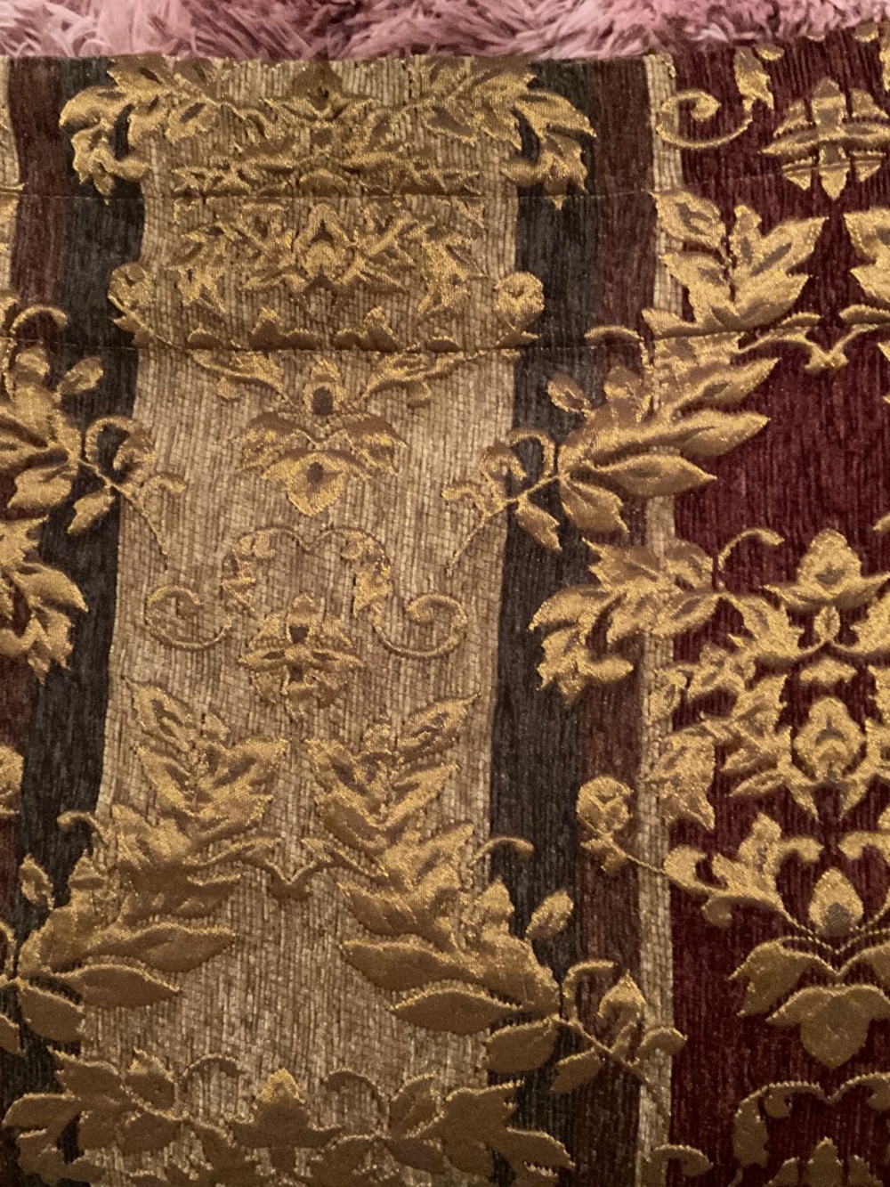 Vintage Brocade Scalloped Window Valance